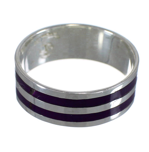 Southwest Magenta Turquoise Sterling Silver Ring Size 7-3/4 FX92139